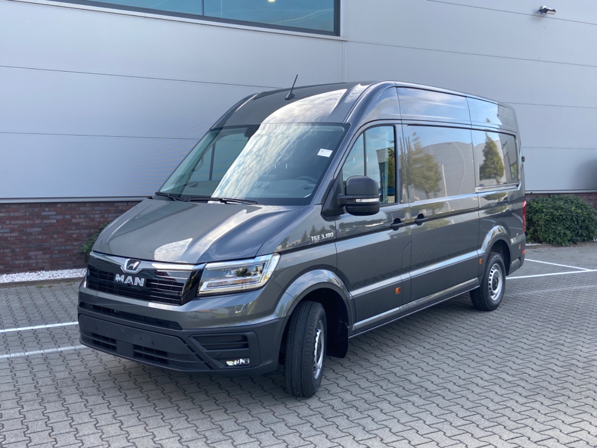MAN TGE 3.180 L3H3 | NW MODEL | 2x Schuifdeur | LED | Climatronic | ErgoComfort | Keyless Go | Virtueel | Navi | Indium Grey