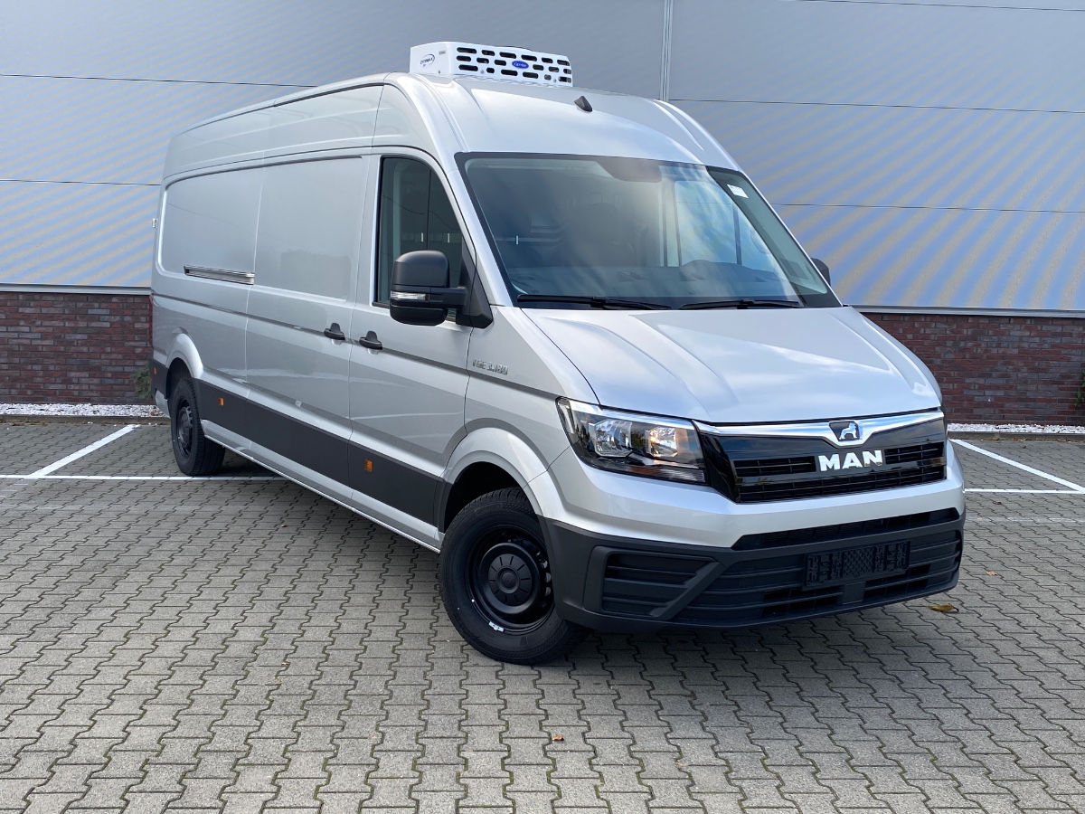 MAN TGE 3.180 L4H3 AUT FWD | Koelwagen Carrier Citimax 280 | ergoActive stoel | MAN Media Van Business | Camera | Reflexsilver